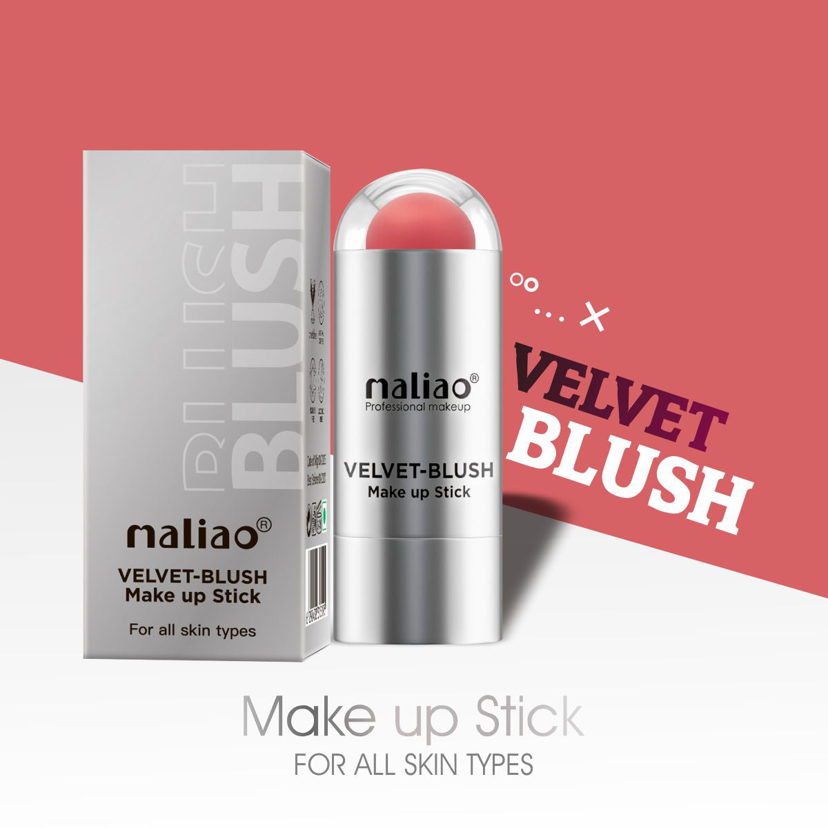 Maliao Velvet Blush Stick - Luxurious Flush for All Skin Types - Maliao Makeup